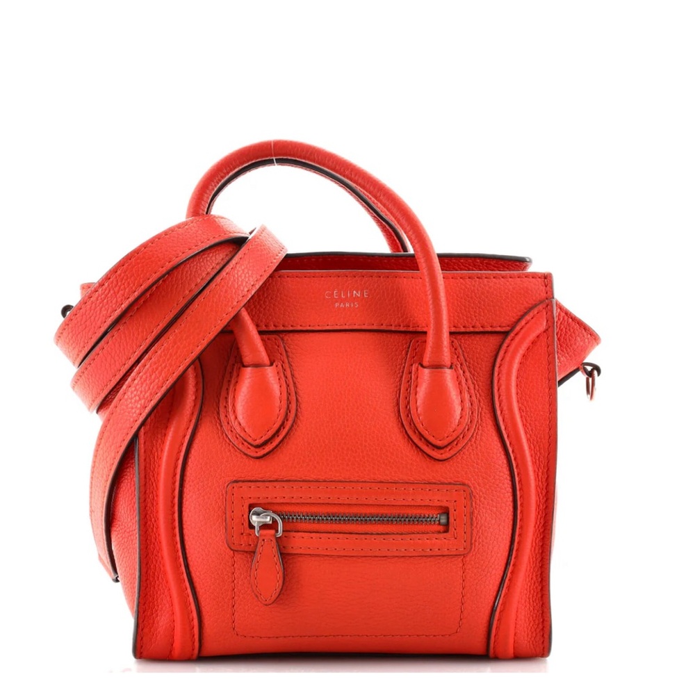 Celine Nano Luggage Bag Grainy Leather